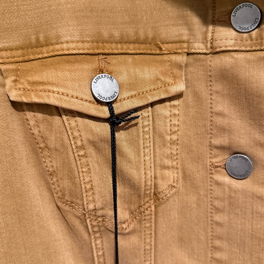 Liverpool Los Angeles NWT Size XS Brown/Tan  Denim Long Sleeve Jacket (0600) - Picture 6 of 16